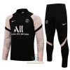 Paris Saint Germain Tute Felpe da Allenamento Quarto-Zip 2021-22 Rosa Nera per Uomo